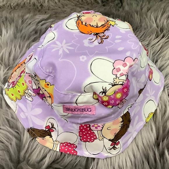 Snug As A Bug | Infant's Flying Fairies Sun Hat | Purple | Various Sizes - Picture 2 of 4